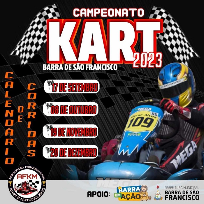 Este domingo (17) se realizará la 3.ª etapa del Campeonato de Kart en el centro de Barra de São Francisco – Gazeta do Norte