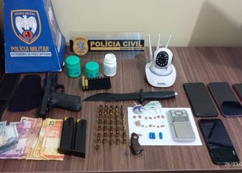 DP de Ecoporanga apreende arma, munições e drogas em operação