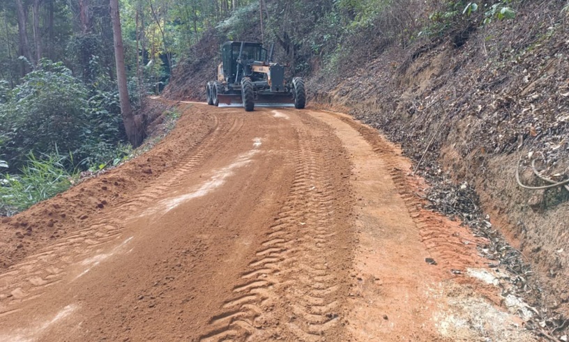 Patrolamento de estrada seguiu pelo Córrego Santa Cruz (Monte Sinai) em Barra de São Francisco