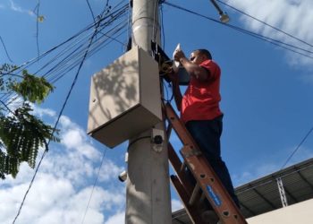 Prefeitura francisquense realiza manutenção em câmeras de videomonitoramento para reforçar a segurança