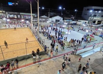Inauguração da nova Praça de Lazer no distrito de Paulista em Barra de São Francisco vira festa