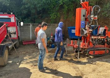 Começa a sondagem do terreno para a nova Unidade de Saúde do Centro de Barra de São Francisco