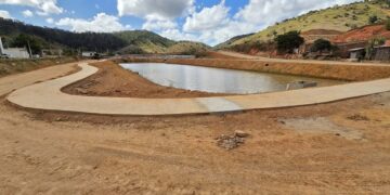 Obras do Lago Jesus Cristo continua avançando no bairro Vila Vicente em Barra de São Francisco