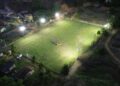 Iluminação do campo de futebol de Santo Antônio, em Barra de São Francisco, fica espetacular