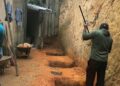 Muro de arrimo sendo construído no distrito de Paulista/Barra de São Francisco, agora são 69 em diversas comunidades